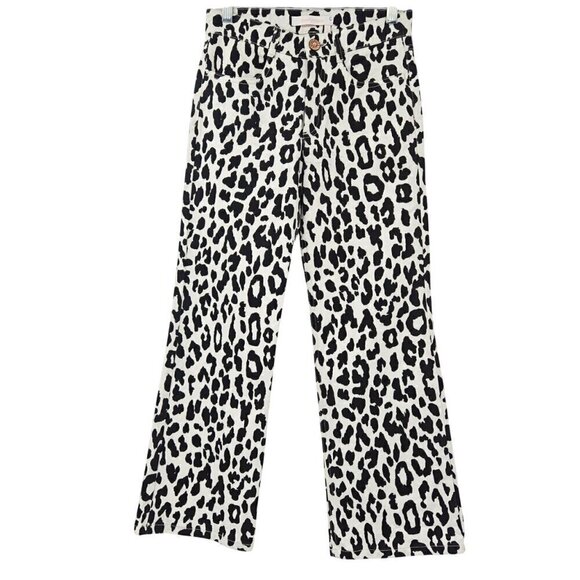 See By Chloé Denim - See By Chloe Leopard Print Crop Jean Black/White Women’s Size 34 U.S. 2 Mid Rise
